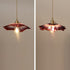 Traditional Vintage Lotus Leaf Glass Brass 1-Light Pendant Light For Living Room