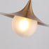 Contemporary Nordic Copper Hat Shade 1-Light Pendant Light For Living Room