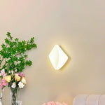 Contemporary Creative PE Geometric Shade Hardware LED Wall Sconce Lamp For Bedroom