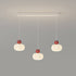 Modern Minimalist Cream Cotton Iron Plastic 3/5 Light Island Light Chandelier For Dining Room