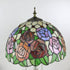 Traditional Tiffany Vintage Baroque Round Stained Glass 2-Light Table Lamp For Bedroom