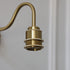 Traditional Vintage Square Rubik's Cube Tulip Brass Glass 1-Light Wall Sconce Lamp For Living Room