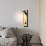 Contemporary Simplicity Geometric Aluminum Rectangle Rotatable LED Wall Sconce Lamp For Bedroom