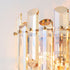 Contemporary Luxury Tiered Crystal Prismatic Dazzling Crystal 4-Light Wall Sconce Lamp For Living Room