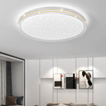 Contemporary Scandinavian Round Square Acrylic Skeleton Border LED Flush Mount Ceiling Light For Living Room