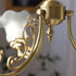 Traditional French Brass Carved Lamp Arm Alabaster Flower Glass 3/5-Light Chandelier For Living Room