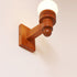 Traditional Vintage Wood Beam Glass Ball Shade 1-Light Wall Sconce Lamp For Living Room