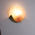 Modern Art Deco Shell Brass Glass 1-Light Wall Sconce Lamp For Living Room