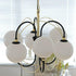 Traditional Vintage Irregular Twisted Orb Iron Glass 6-Light Chandelier For Living Room