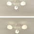 Modern Art Deco Tulip Flower Design 3/7/11/13 Light Semi-Flush Mount Ceiling Light For Living Room