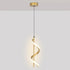 Modern Minimalist Cylinder Spiral Iron Silicone LED Pendant Light For Bedroom