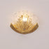 Modern Art Deco Shell Brass Glass 1-Light Wall Sconce Lamp For Living Room