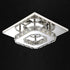 Contemporary Luxury Square Stainless Steel Crystal Decor LED Flush Mount Ceiling Light For Living Room