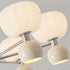 Traditional French Pastoral Iron Frame Pumpkin Acrylic 3/6/8-Light Chandelier For Living Room