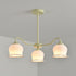 Modern Art Deco Iron Frame PLA Bell Orchid Flower Shade 3/5/6-Light Chandelier For Living Room