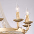 Contemporary Luxury Iron Round Frame Candelabra Crystal Bead 6/8/10/12-Light Chandelier For Living Room