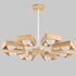 Contemporary Scandinavian Windmill Iron Wood 3/5/6/8 Light Chandelier For Living Room