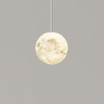 Modern Minimalist Astronaut Moon Iron Resin LED Pendant Light For Bedroom