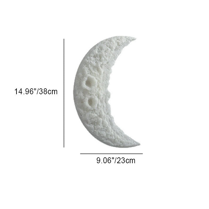 Contemporary Creative Moon Carving Resin LED Wall Sconce Lamp For Living Room