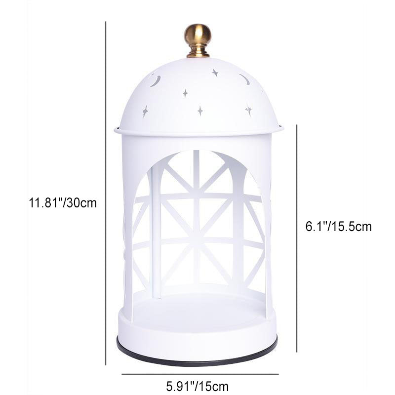 Contemporary Creative Castle Metal 1-Light Aroma Melting Wax Table Lamp For Bedroom