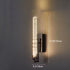 Contemporary Luxury Cylinder Iron Crystal LED Wall Sconce Lamp For Living Room