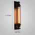 Contemporary Industrial Rectangular Cylinder Iron 1-Light Wall Sconce Lamp For Living Room