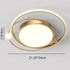 Contemporary Simplicity Acrylic Dual Circle Ring Hardware LED Flush Mount Ceiling Light For Bedroom