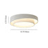 Contemporary Simplicity Two-layer Circle Shade Iron LED Flush Mount Ceiling Light For Living Room