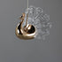 Contemporary Creative Peacock Shape Hardware Acrylic LED Pendant Light For Living Room