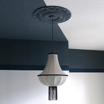 Contemporary Vintage Cone Hardware Fabric 1/3 Light Pendant Light For Living Room