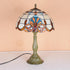 Traditional Tiffany Umbrella Alloy Stained Glass 1-Light Table Lamp For Bedroom