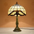 Traditional Tiffany Umbrella Alloy Stained Glass 1-Light Table Lamp For Bedroom