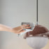 Modern Minimalist Orb PC 1-Light Pendant Light For Bedroom