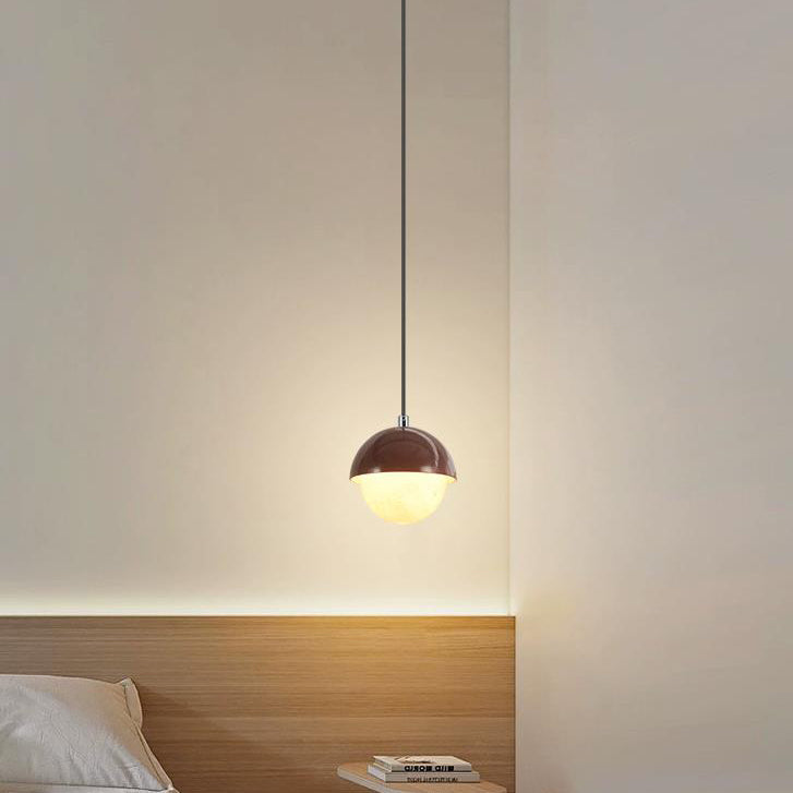 Modern Minimalist Orb PC 1-Light Pendant Light For Bedroom