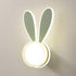 Contemporary Creative Rabbit Round Acrylic LED Wall Sconce Lamp For Bedroom