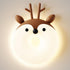 Contemporary Creative Cartoon Animal PE Shade Iron LED Kids Flush Mount Ceiling Light For Bedroom