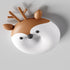 Contemporary Creative Cartoon Animal PE Shade Iron LED Kids Flush Mount Ceiling Light For Bedroom