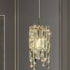 Contemporary Luxury Dazzling Prismatic Clear Crystal 1-Light Pendant Light For Living Room