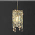 Contemporary Luxury Dazzling Prismatic Clear Crystal 1-Light Pendant Light For Living Room