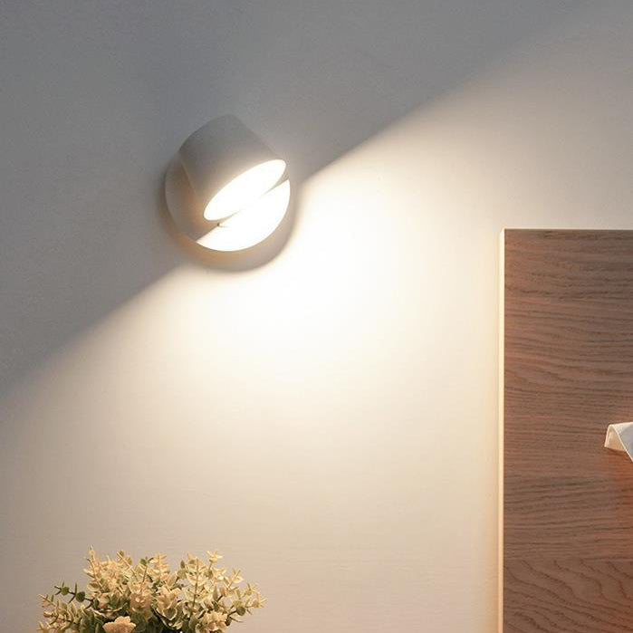 Contemporary Minimalist Dome Frosted Rotatable Aluminum LED Reading Wall Sconce Lamp For Bedroom