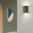 Contemporary Scandinavian Resin Half Column 2-Light Wall Sconce Lamp For Hallway