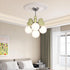 Modern Minimalist Cream Orb Heart Hardware Resin PE 4/6 Light Chandelier For Living Room