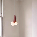 Contemporary Creative Orb Irregular Cylinder Resin PE 2-Light Pendant Light For Living Room