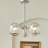 Modern Minimalist Multi Orb Iron Glass 3/4/5 Light Chandelier For Living Room