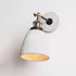 Contemporary Industrial Round Flared Aluminum Cement 1-Light Wall Sconce Lamp For Living Room
