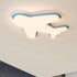 Contemporary Creative Cartoon PE Plane LED Flush Mount Ceiling Light For Living Room