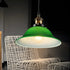 Contemporary Retro Emerald Green Flared Glass Shade 1-Light Pendant Light For Dining Room