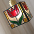 Traditional Vintage Square Rubik's Cube Tulip Brass Glass 1-Light Wall Sconce Lamp For Living Room