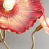 Traditional Vintage Gold Finish Frame Flower Glass Shade 6-Light Chandelier For Bedroom