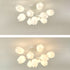 Modern Art Deco Tulip Flower Design 3/7/11/13 Light Semi-Flush Mount Ceiling Light For Living Room